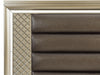 Loudon Queen Platform with Storage Bed in Champagne Metallic 1515-1* - U&U Home Budget Furniture (Carteret, NJ)