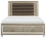 Loudon Queen Platform with Storage Bed in Champagne Metallic 1515-1* - U&U Home Budget Furniture (Carteret, NJ)