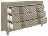 Youth Loudon 6 Drawer Dresser in Champagne Metallic B1515-5 - U&U Home Budget Furniture (Carteret, NJ)