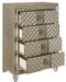 Youth Loudon 4 Drawer Chest in Champagne Metallic B1515-9 - U&U Home Budget Furniture (Carteret, NJ)