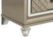 Loudon 2 Drawer Nightstand in Champagne Metallic 1515-4 - U&U Home Budget Furniture (Carteret, NJ)
