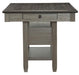 Granby Counter Height Dining Table in Coffee and Antique Gray 5627GY-36* - U&U Home Budget Furniture (Carteret, NJ)