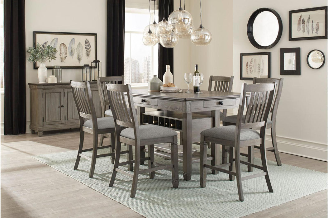 Granby Server in Coffee and Antique Gray 5627GY-40 - U&U Home Budget Furniture (Carteret, NJ)