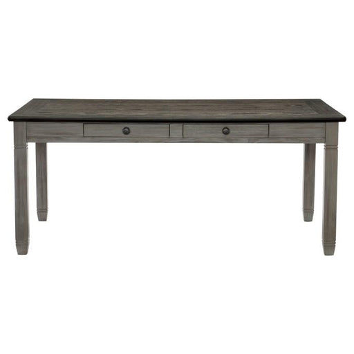 Granby Dining Table in Coffee and Antique Gray 5627GY-72 - U&U Home Budget Furniture (Carteret, NJ)