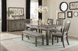 Granby Dining Table in Coffee and Antique Gray 5627GY-72 - U&U Home Budget Furniture (Carteret, NJ)