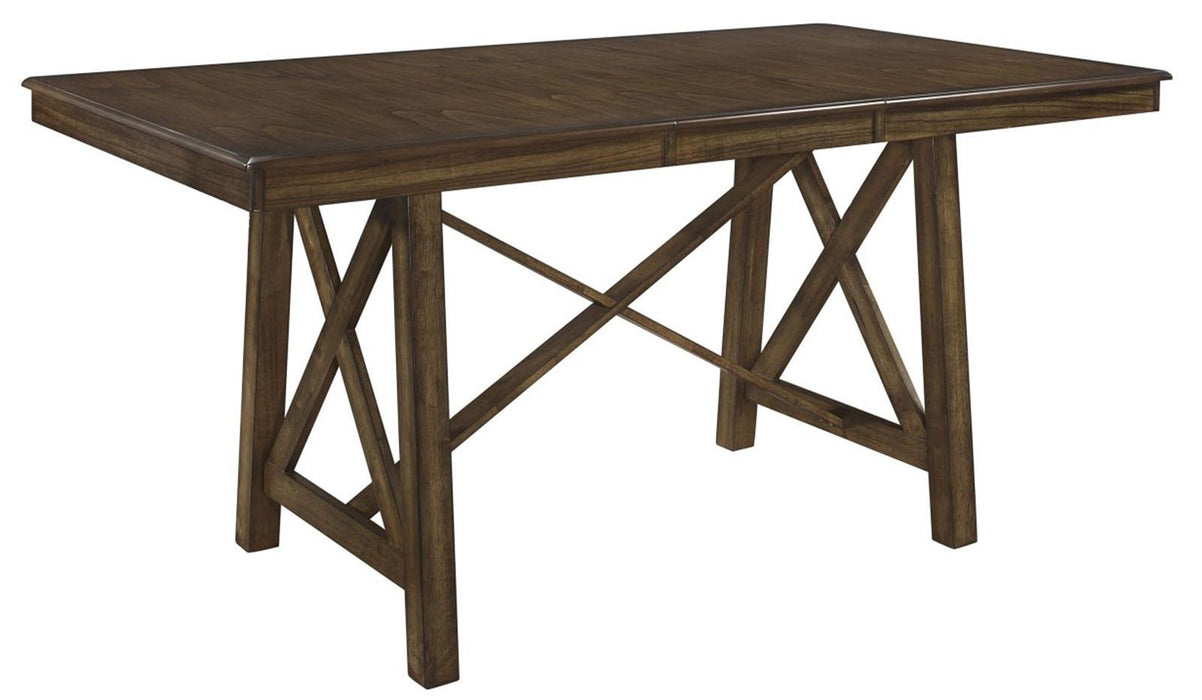 Levittown Counter Height Table in Brown 5757-36 - U&U Home Budget Furniture (Carteret, NJ)