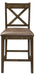 Levittown Counter Height Chair in Brown (Set of 2) - U&U Home Budget Furniture (Carteret, NJ)