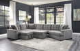 Logansport Armless 2-Seater with Pull-out Bed in Gray 9401GRY-2A - U&U Home Budget Furniture (Carteret, NJ)