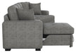 Logansport Left Side 2-Seater with Pull-out Ottoman and 1 Pillow in Gray 9401GRY-2L - U&U Home Budget Furniture (Carteret, NJ)