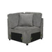 Logansport Corner Seat with 1 Pillow in Gray 9401GRY-CR - U&U Home Budget Furniture (Carteret, NJ)