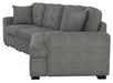 Logansport Right Side Cuddler with 1 Pillow in Gray 9401GRY-RU - U&U Home Budget Furniture (Carteret, NJ)