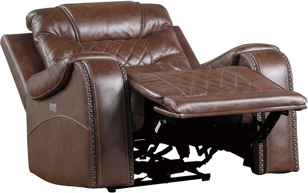 Putnam Swivel Glider Reclining Chair in Brown 9405BR-1 - U&U Home Budget Furniture (Carteret, NJ)