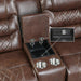 Putnam Power Double Reclining Loveseat in Brown 9405BR-2PW - U&U Home Budget Furniture (Carteret, NJ)