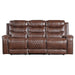 Putnam Double Reclining Sofa with Drop-Down in Brown 9405BR-3 - U&U Home Budget Furniture (Carteret, NJ)