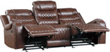 Putnam Power Double Reclining Sofa with Drop-Down in Brown 9405BR-3PW - U&U Home Budget Furniture (Carteret, NJ)