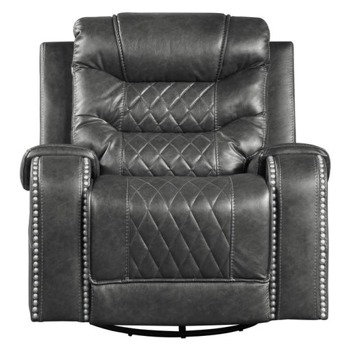 Putnam Swivel Glider Reclining Chair in Gray 9405GY-1 - U&U Home Budget Furniture (Carteret, NJ)