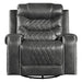 Putnam Swivel Glider Reclining Chair in Gray 9405GY-1 - U&U Home Budget Furniture (Carteret, NJ)