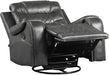 Putnam Swivel Glider Reclining Chair in Gray 9405GY-1 - U&U Home Budget Furniture (Carteret, NJ)