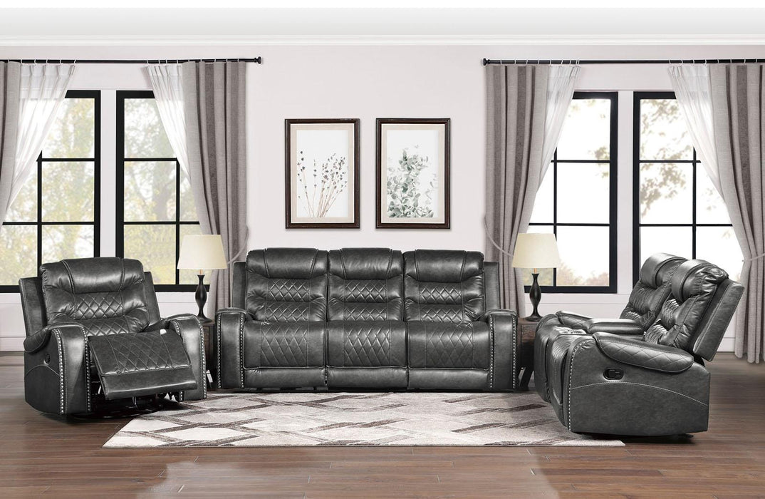 Putnam Swivel Glider Reclining Chair in Gray 9405GY-1 - U&U Home Budget Furniture (Carteret, NJ)