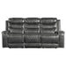 Putnam Double Reclining Sofa with Drop-Down in Gray 9405GY-3 - U&U Home Budget Furniture (Carteret, NJ)