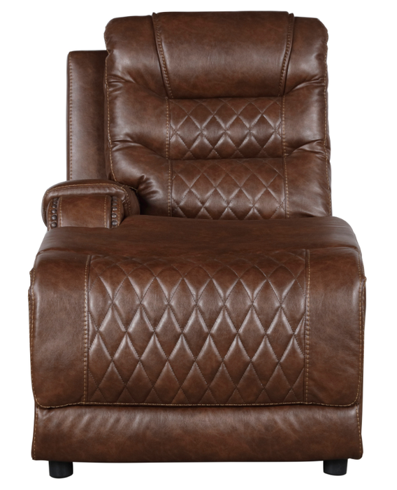 Putnam Power Left Side Reclining Chaise with USB Port in Brown 9405BR-LCPW - U&U Home Budget Furniture (Carteret, NJ)