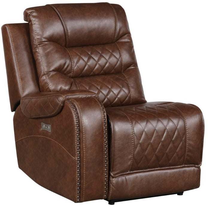 Putnam Power Left Side Reclining Chair with USB Port in Brown 9405BR-LRPW - U&U Home Budget Furniture (Carteret, NJ)