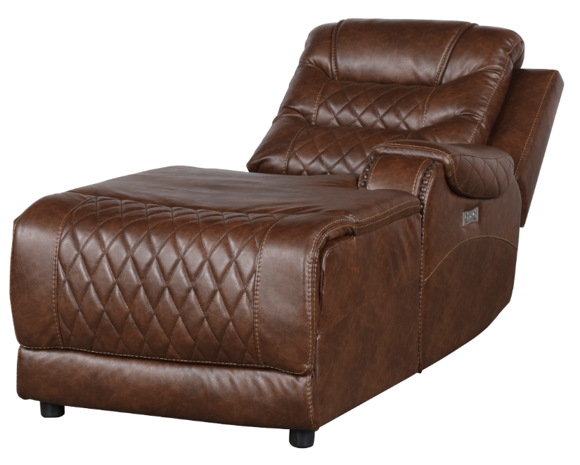 Putnam Power Right Side Reclining Chaise with USB Port in Brown 9405BR-RCPW - U&U Home Budget Furniture (Carteret, NJ)