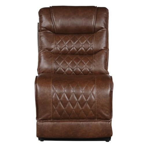 Putnam Armless Chair in Brown 9405BR-AC - U&U Home Budget Furniture (Carteret, NJ)