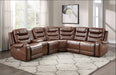 Putnam Armless Chair in Brown 9405BR-AC - U&U Home Budget Furniture (Carteret, NJ)