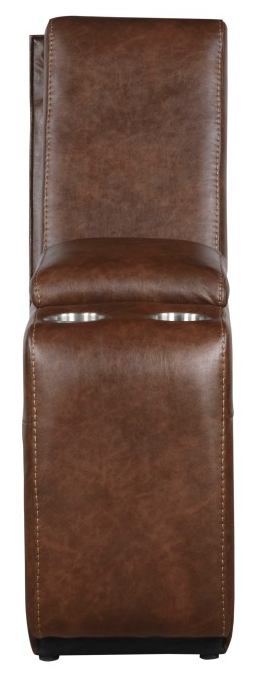 Putnam Console with Receptacles and USB Port in Brown 9405BR-CN - U&U Home Budget Furniture (Carteret, NJ)