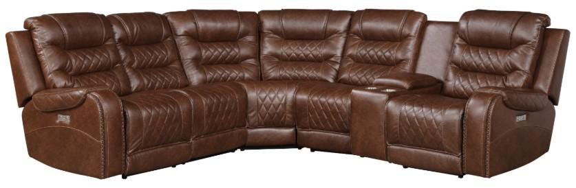 Putnam Corner Seat in Brown 9405BR-CR - U&U Home Budget Furniture (Carteret, NJ)