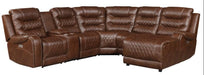 Putnam Corner Seat in Brown 9405BR-CR - U&U Home Budget Furniture (Carteret, NJ)