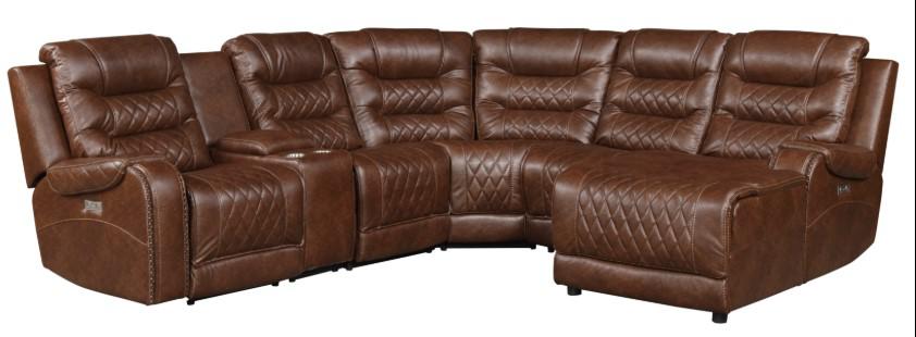 Putnam Corner Seat in Brown 9405BR-CR - U&U Home Budget Furniture (Carteret, NJ)