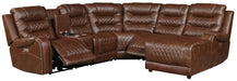 Putnam Corner Seat in Brown 9405BR-CR - U&U Home Budget Furniture (Carteret, NJ)