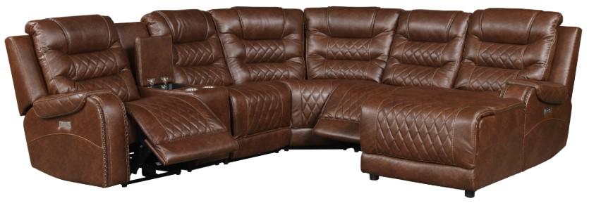 Putnam Corner Seat in Brown 9405BR-CR - U&U Home Budget Furniture (Carteret, NJ)