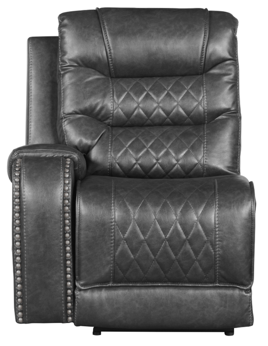 Putnam Power Left Side Reclining Chair with USB Port in Gray 9405GY-LRPW - U&U Home Budget Furniture (Carteret, NJ)