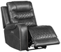 Putnam Power Left Side Reclining Chair with USB Port in Gray 9405GY-LRPW - U&U Home Budget Furniture (Carteret, NJ)