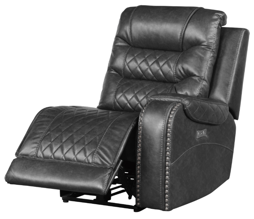 Putnam Power Right Side Reclining Chair with USB Port in Gray 9405GY-RRPW - U&U Home Budget Furniture (Carteret, NJ)