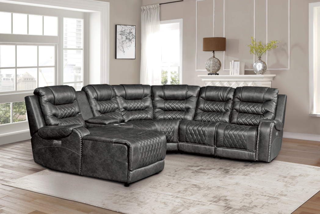 Putnam Armless Chair in Gray 9405GY-AC - U&U Home Budget Furniture (Carteret, NJ)