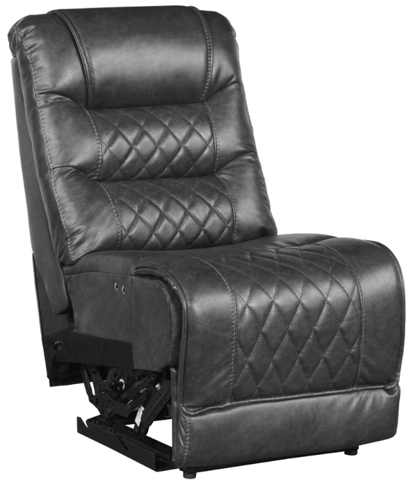 Putnam Power Armless Reclining Chair in Gray 9405GY-ARPW - U&U Home Budget Furniture (Carteret, NJ)