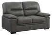 Michigan Loveseat in Dark Gray 9407DG-2 - U&U Home Budget Furniture (Carteret, NJ)