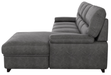 Michigan Sectional with Pull Out Bed and Right Chaise in Dark Gray - U&U Home Budget Furniture (Carteret, NJ)