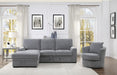 Morelia 2pc Sectional with Pull Out Bed and Left Chaise in Dark Gray - U&U Home Budget Furniture (Carteret, NJ)