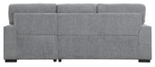 Morelia 2pc Sectional with Pull Out Bed and Right Chaise in Dark Gray - U&U Home Budget Furniture (Carteret, NJ)
