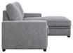 Morelia 2pc Sectional with Pull Out Bed and Right Chaise in Dark Gray - U&U Home Budget Furniture (Carteret, NJ)
