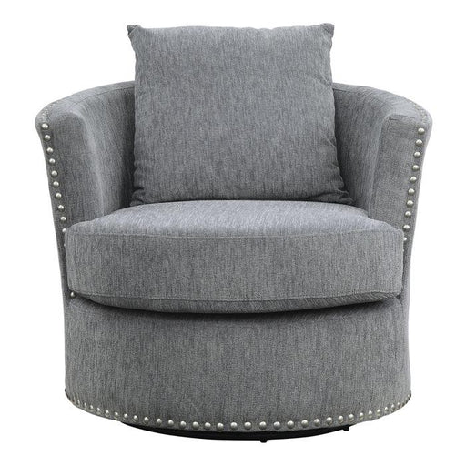 Morelia Swivel Chair in Dark Gray 9468DG-1 - U&U Home Budget Furniture (Carteret, NJ)