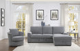 Morelia Swivel Chair in Dark Gray 9468DG-1 - U&U Home Budget Furniture (Carteret, NJ)