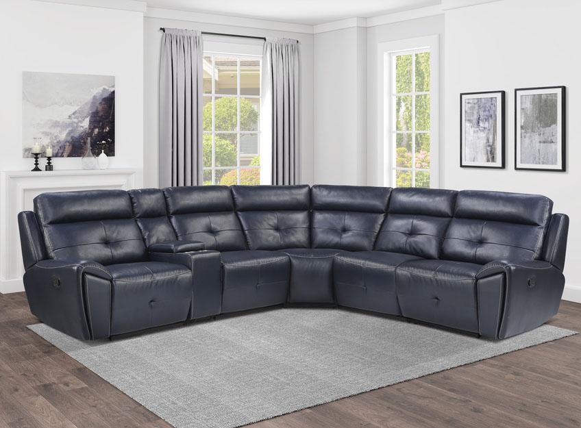 Avenue Armless Chair in Navy 9469NVB-AC - U&U Home Budget Furniture (Carteret, NJ)