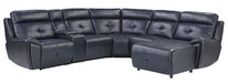 Avenue Armless Reclining Chair in Navy 9469NVB-AR - U&U Home Budget Furniture (Carteret, NJ)