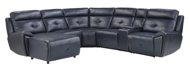 Avenue Left Side Chaise in Navy 9469NVB-LC - U&U Home Budget Furniture (Carteret, NJ)